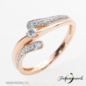14k 0,15ct Rosé Arany Gyémánt Eljegyzési Gyűrű << lejárt 9540885 54 fotója