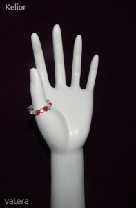 Ásványgyöngy gyűrű Rózsakvarc - Karneol - Opálüveg 52es méret << lejárt 6651555 80 fotója