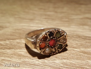 Navaratna 925 ezüst gyűrű védikus talizmán 9 valódi kővel << lejárt 8382006 5 fotója