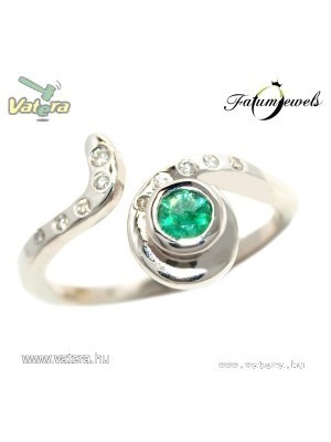14k Smaragd Örvény Smaragd Gyémánt Gyűrű rendelés << lejárt 925103