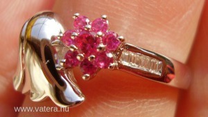 925 ezüst gyűrű rubinnal 16,5/51,8 mm, érdekes << lejárt 9277549 84 fotója