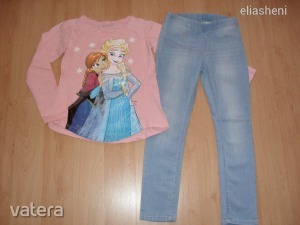 Disney Frozen felső+H&M farmer leggings 128 << lejárt 7755939 8 fotója