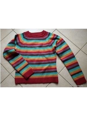Zara színes csíkos kötött pulóver (158) 1 Ft! << lejárt 170685