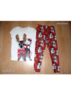 George Hello Kitty karácsonyi póló+leggings 128 << lejárt 138267