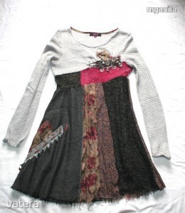 J&E designer extravagáns patchwork őszi kötött ruha M-L << lejárt 3345922 30 fotója