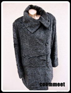 Olsen sötétszürke, apró szőrmés, bunda jellegű kabát (L-XL) << lejárt 1799915 92 fotója