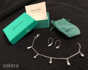LEÁRAZTAM! -1500 FT!! Tiffany & Co. / Tiffany's 925 ezüst csepp / esőcsepp karkötő fül << lejárt 933457 92 fotója