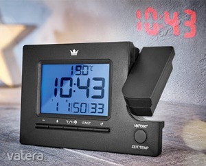 Új Sempre DCF rádióvezérelt projektoros, kivetítős ébresztő óra hőmérővel, hálózati ad << lejárt 2201399 77 fotója