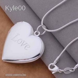 1 FT 925 Ezüst szív LOVE felirat mintás női medál nyaklánc << lejárt 1555173 63 fotója