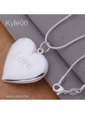 1 FT 925 Ezüst szív LOVE felirat mintás női medál nyaklánc << lejárt 716872