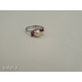 Ezüst gyűrű rubin és igazgyöngy 925-ös << lejárt 718057