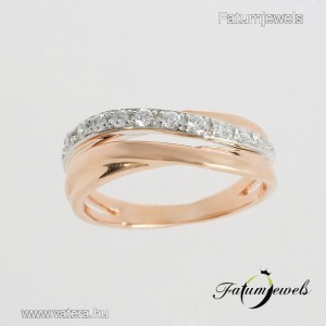 14k Rosé Arany Gyémánt Briliáns Eljegyzési Gyűrű << lejárt 3588930 92 fotója