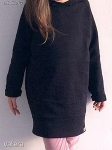 Smile Design fekete hordó fazonú vagány csajos pulcsi/ruha 5-6 év - Új, egyedi, kézzel << lejárt 5793282 6 fotója
