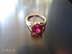 Régi arany gyűrű 14 karátos rózsaszínű kővel 4,35 gramm << lejárt 4527382 70 fotója