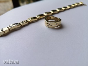 Arany női gyűrű és karlánc szett ( 14 K / 37.5 g / wesselton drágakő ) << lejárt 1218239 86 fotója
