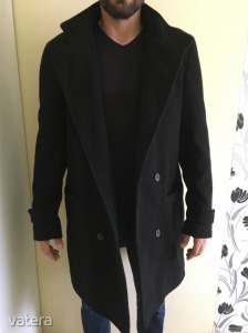 F&F férfi fekete meleg béléses szövetkabát télikabát elegáns kabát XL << lejárt 2984359 0 fotója