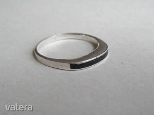 Vékony onix betétes ezüst gyűrű, akár karácsonyra! - 1 Ft! << lejárt 2145816 30 fotója