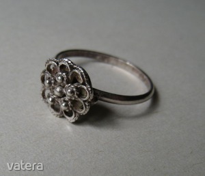 Régi filigrán ezüst virágos gyűrű, akár karácsonyra! - 1 Ft! << lejárt 6798778 51 fotója