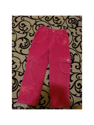 Babyli rózsaszín hímzett polárral bélelt kislány téli nadrág- 110-es méretben << lejárt 924413
