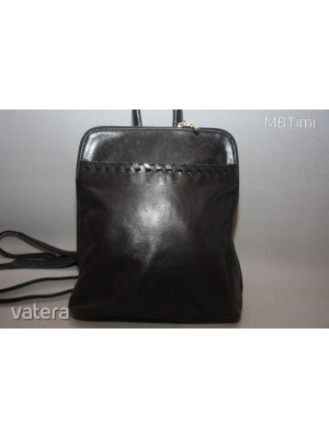 Valódi bőr,fekete,különleges,kényelmes,vajpuha utcai hátitáska,táska << lejárt 116657