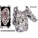 DAVID EMANUEL vintage virágmintás designer tunika 48-as 1Ft! << lejárt 906658