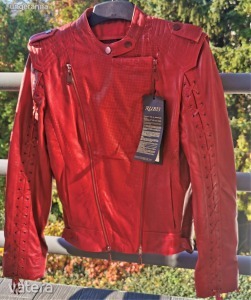 Piros női bőrkabát, valódi bőr, vadonat új eladó << lejárt 1535032 59 fotója