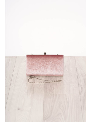 Pink alkalmi szatén jellegű szintetikus fordított bőr felsőrész táska hosszú, lánc jellegű akasztóval << lejárt 750606
