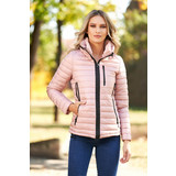 Púder rózsaszínű casual vízhatlan dzseki vékony bunda bélés karcsusított szabású
