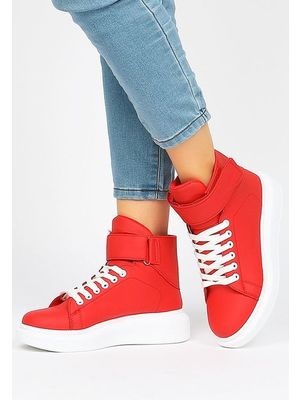 Valerya piros telitalpú sneakers << lejárt 408336