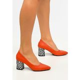Mosaic narancssárga magassarkú cipők