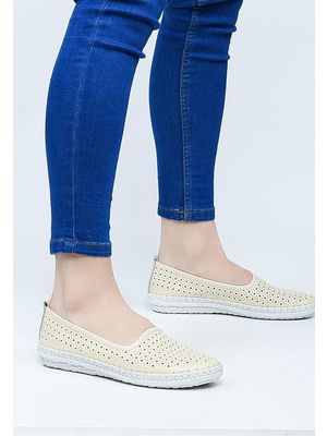 Area bézs bőr espadrilles << lejárt 180860