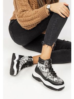 High-top sulkava v2 fekete női sneakers