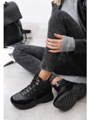 High-top ridava fekete női sneakers << lejárt 285758