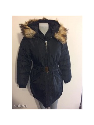 Fekete öves nagykapucnis kabát címkés S-M-L-XL << lejárt 143180