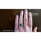 Zöld köves ezüst gyűrű, 925-ös finomságú << lejárt 882949