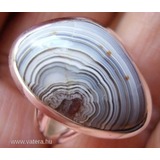 925 ezüst gyűrű botswana achát 18,1/56,8 mm << lejárt 574476