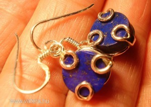 925-ös ezüst fülbevaló lápisz lazulival, modern << lejárt 3727653 46 fotója