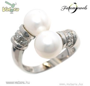 14k Gyöngyharmónia Gyöngy Gyémánt Gyűrű rendelésre << lejárt 4450055 12 fotója