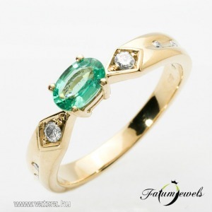 ER315 14k Gyémánt Smaragd Gyűrű << lejárt 2678163 74 fotója