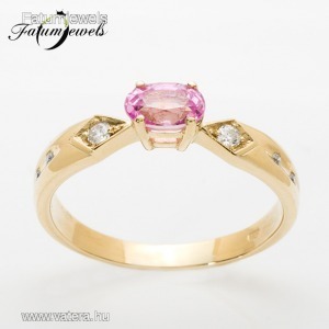 ER341 14k Gyémánt Rózsaszín Zafír Gyűrű << lejárt 3784581 49 fotója
