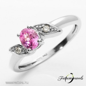 ER329 14k Gyémánt Rózsaszín Zafír Gyűrű << lejárt 9592999 6 fotója