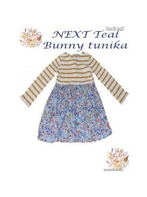 NEXT nyuszis Teal Bunny koll. tunika 116-os méretben ( 5-6 év) << lejárt 13258