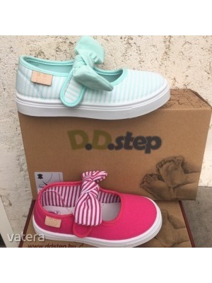 Csodás lányka D.D.step vászoncipő 27,28,29,30,31 új modell!!pink masnis << lejárt 551217