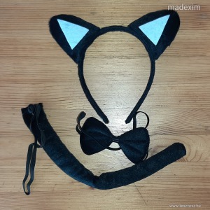 Fekete cica 3 részes jelmez kiegészítő fül farok szett új << lejárt 6318112 28 fotója