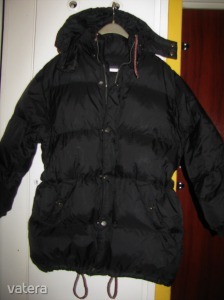 L,XL pehely toll kabát, fekete, kályha meleg téli kabát,kapucnija le is vehető, pille  << lejárt 821662 56 fotója