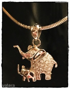 Gyönyörű, új, 925 ezüst cirkónia köves két elefánt medál - 1 Ft-ról << lejárt 3115808 95 fotója