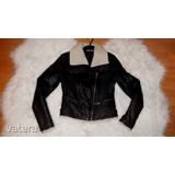 Mango gyönyörű fekete bőr motoros dzseki, női motoros kabát, valódi bőrkabát, XS v. 164/168 << lejárt 784404
