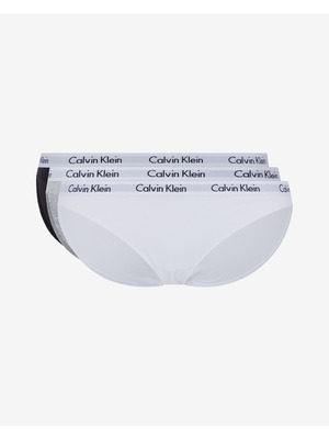 Calvin Klein 3 db-os Bugyi szett Fekete Fehér Szürke << lejárt 394110