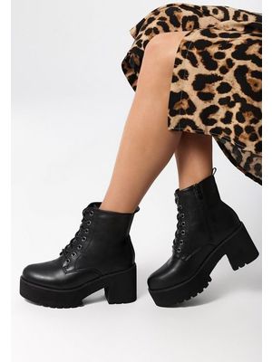 Avela fekete női platform cipő