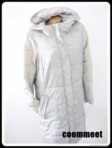 MS Mode halványszürke, hosszított fazonú, bélelt, kapucnis kabát (48) << lejárt 6221163 47 fotója